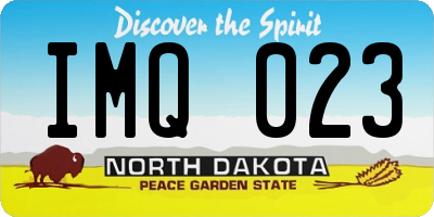 ND license plate IMQ023
