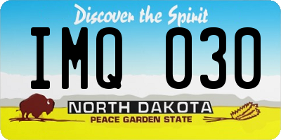 ND license plate IMQ030