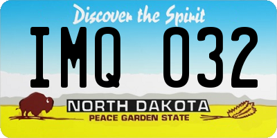 ND license plate IMQ032