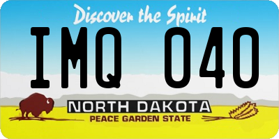 ND license plate IMQ040