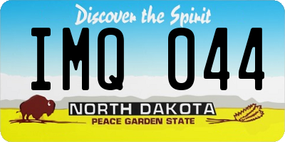 ND license plate IMQ044