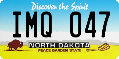 ND license plate IMQ047