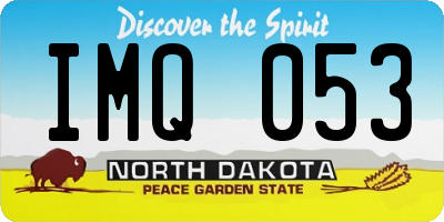 ND license plate IMQ053
