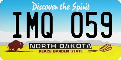 ND license plate IMQ059