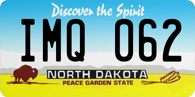ND license plate IMQ062