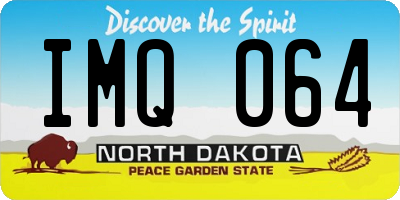 ND license plate IMQ064