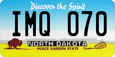 ND license plate IMQ070