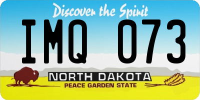 ND license plate IMQ073