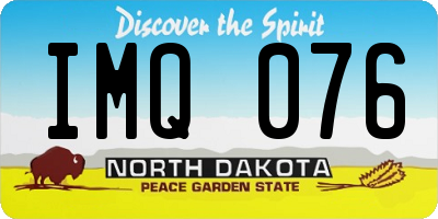 ND license plate IMQ076