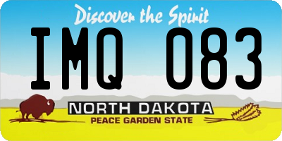 ND license plate IMQ083