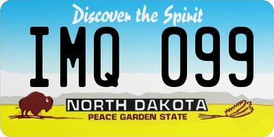 ND license plate IMQ099