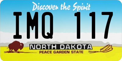 ND license plate IMQ117