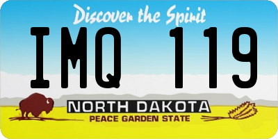 ND license plate IMQ119