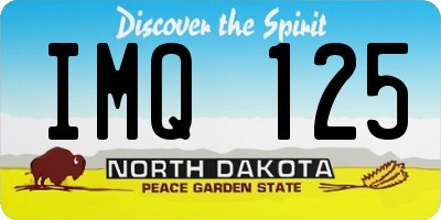 ND license plate IMQ125