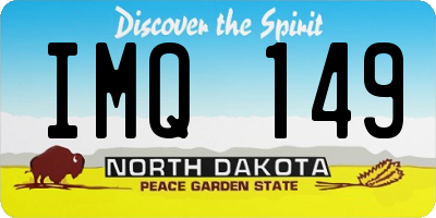 ND license plate IMQ149