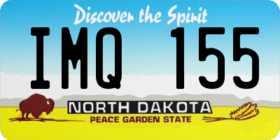 ND license plate IMQ155