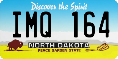 ND license plate IMQ164