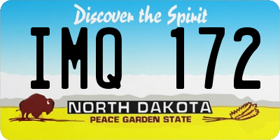 ND license plate IMQ172