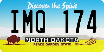 ND license plate IMQ174