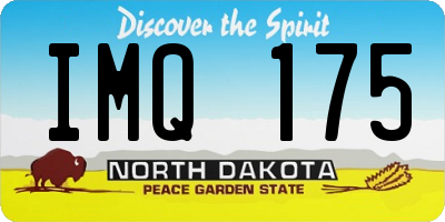 ND license plate IMQ175