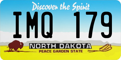 ND license plate IMQ179