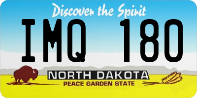 ND license plate IMQ180
