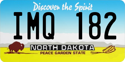 ND license plate IMQ182