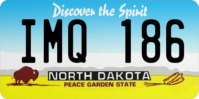 ND license plate IMQ186