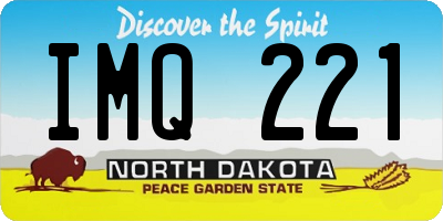 ND license plate IMQ221