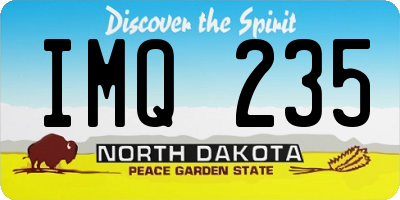 ND license plate IMQ235