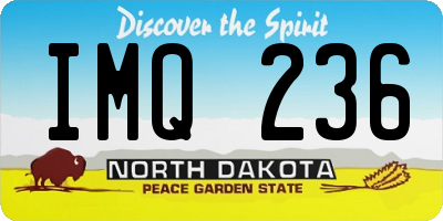 ND license plate IMQ236