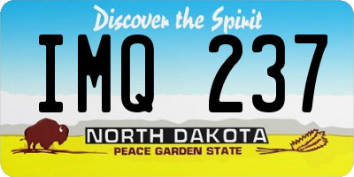 ND license plate IMQ237