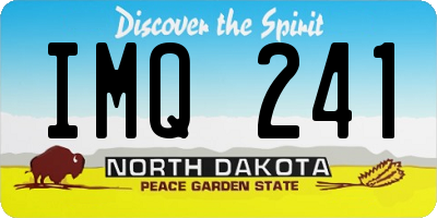 ND license plate IMQ241