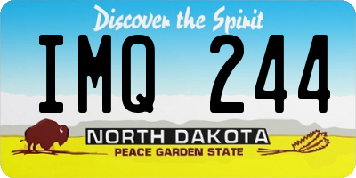 ND license plate IMQ244