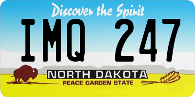 ND license plate IMQ247