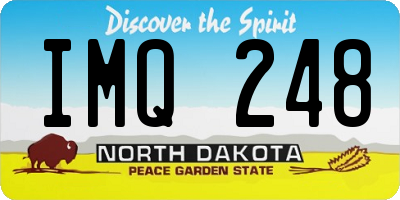 ND license plate IMQ248