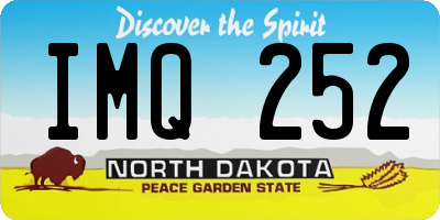 ND license plate IMQ252