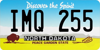 ND license plate IMQ255
