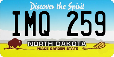 ND license plate IMQ259