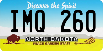 ND license plate IMQ260
