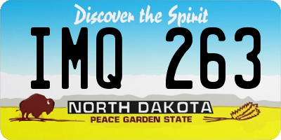 ND license plate IMQ263
