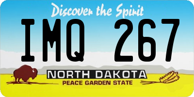 ND license plate IMQ267