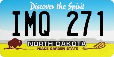 ND license plate IMQ271