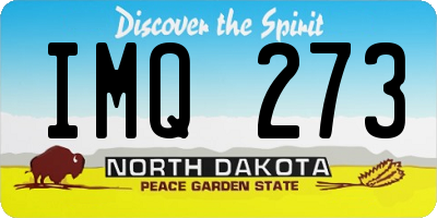 ND license plate IMQ273