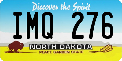 ND license plate IMQ276