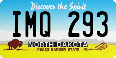 ND license plate IMQ293