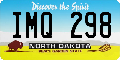 ND license plate IMQ298