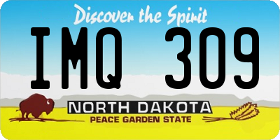 ND license plate IMQ309