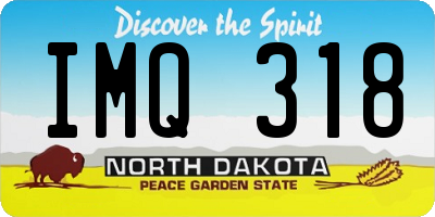 ND license plate IMQ318