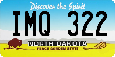 ND license plate IMQ322